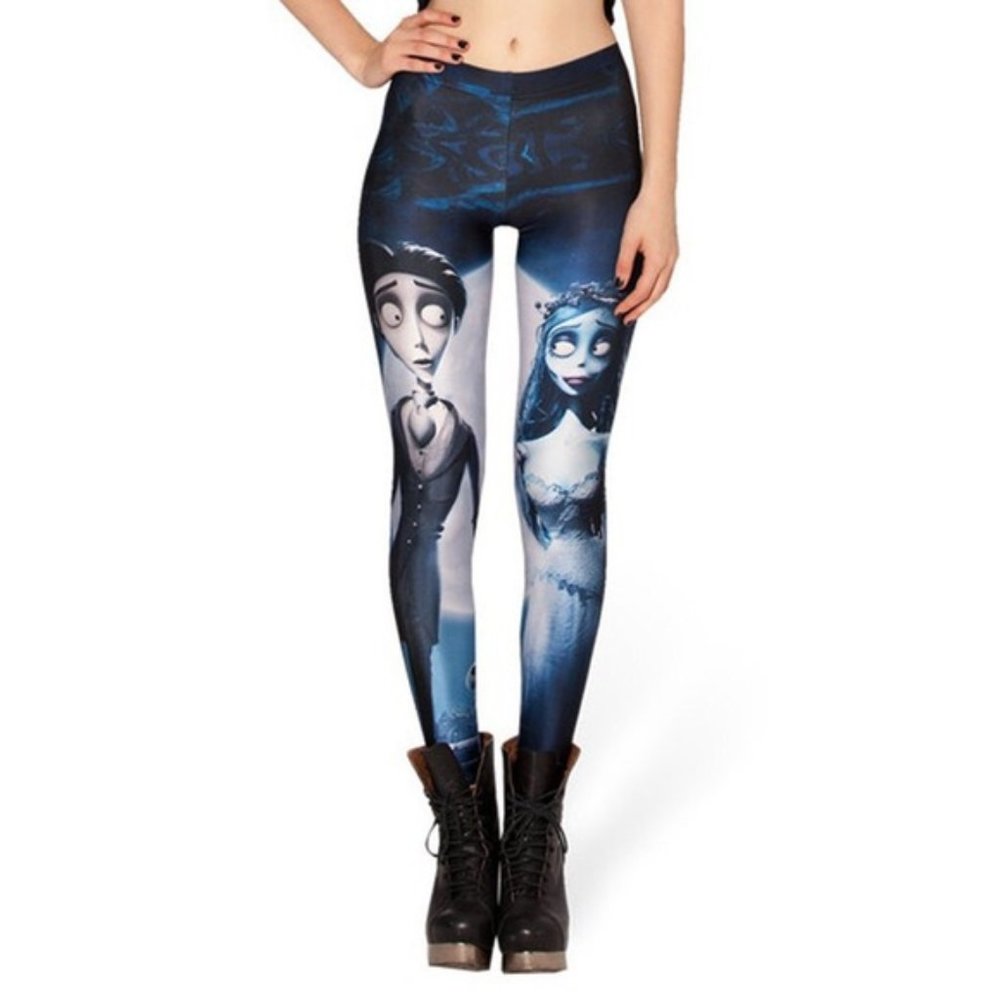 Blackmilk Corpse Bride Leggings (small)
